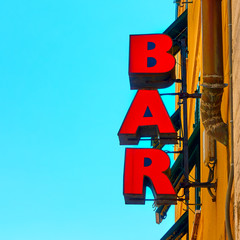 Red bar sign