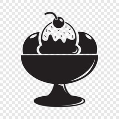 Ice cream icon. Simple illustration of ice cream vector icon for web