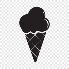 Cold ice cream icon. Simple illustration of cold ice cream vector icon for web