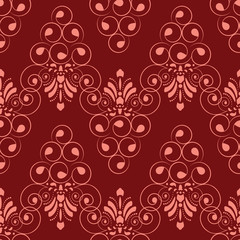 GRAPE ORNAMENTAL SEAMLESS PATTERN ILLUSTRATION FOR FABRIC, LABEL, TEXTILE, WALLPAPER, WRAPPING PAPER, STATIONARY ETC.