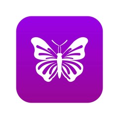 Butterfly icon digital purple for any design isolated on white vector illustration