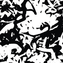 Black white grunge background. Abstract monochrome vector seamless texture
