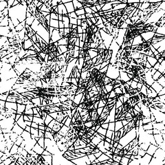 Obraz premium Black white grunge background. Abstract monochrome vector seamless texture