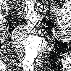 Black white grunge background. Abstract monochrome vector seamless texture