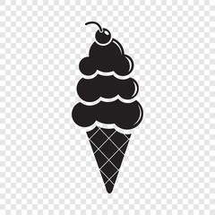 Vanilla ice cream icon. Simple illustration of vanilla ice cream vector icon for web
