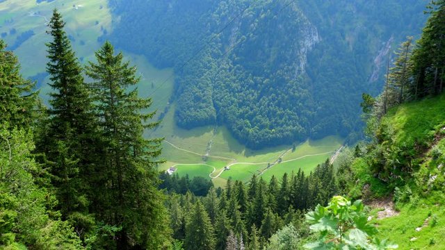 Typical picturesque landscape of the Swiss Alps in Switzerland