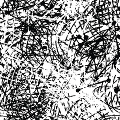 Obraz premium Black white grunge background. Abstract monochrome vector seamless texture