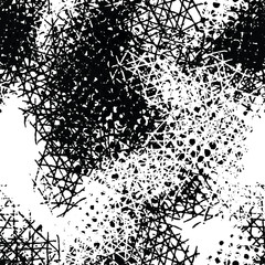Black white grunge background. Abstract monochrome vector seamless texture