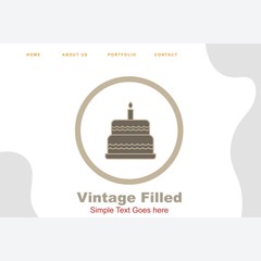 Happy birthday cake icon for your project