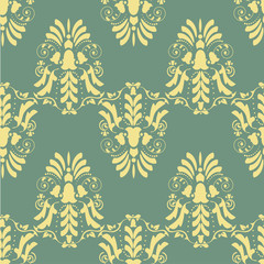 Fototapeta na wymiar Damask seamless pattern illustration for wallpapers, stationary, wrapping paper, fabric, textile etc.