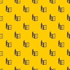 Facade window frame pattern seamless vector repeat geometric yellow for any design