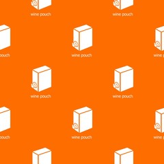 Wine pouch pattern vector orange for any web design best