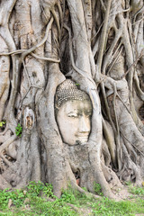 face of buddha in Thailand