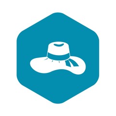 Woman hat icon. Simple illustration of woman hat vector icon for web