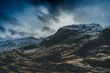 Scotland Cloudy mountains 