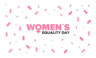 Women's Equality Day in United States. Female holiday, celebrated annually in August 26. Women right history month. Feminism concept. Poster, greeting card, banner and background. Vector illustration