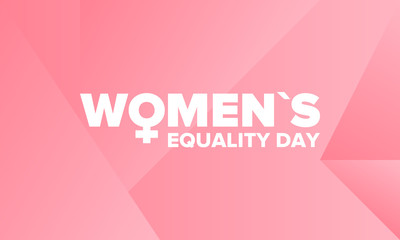 Women's Equality Day in United States. Female holiday, celebrated annually in August 26. Women right history month. Feminism concept. Poster, greeting card, banner and background. Vector illustration