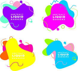 set of colorful labels