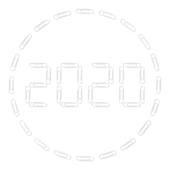 Paper clips isolated on white background,Top view,flat lay,Paperclip icon