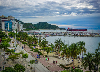 SANTA MARTA, Colombia - SEPTEMBER 20, 2018: Great view of Santa Marta center