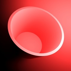 Red Recycling trash can icon - 3D rendering illustration