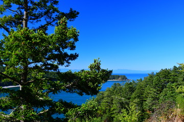 Fototapeta na wymiar View of Deception Pass near Whidbey Island, Washington