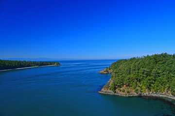 Fototapeta na wymiar View of Deception Pass near Whidbey Island, Washington