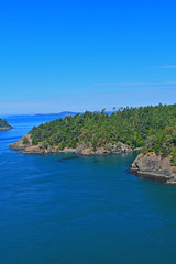 View of Deception Pass near Whidbey Island, Washington