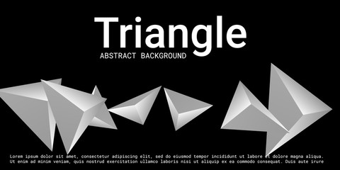 Obraz premium Triangle background. Abstract composition of triangular pyramids.