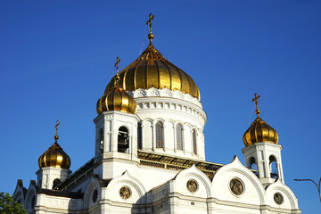 Fototapeta na wymiar Cathedral of Christ the Savior, Cathedral of the Russian Orthodox Church.