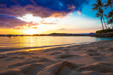 Secret Beach Hawaiian Sunset