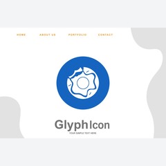 Naklejka premium Doughnut icon for your project