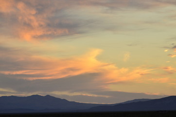 Stormy sunsets are normal in the desert 