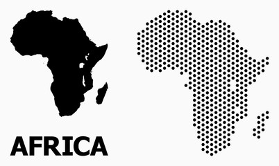 Dotted Mosaic Map of Africa © Sergey