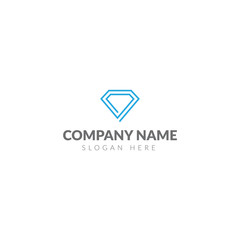 Diamond line logo vector design template