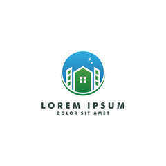 Home building logo template, house icon symbol design - vector