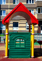 Fototapeta na wymiar Game house on the playground.