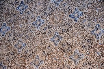 alhambra, allah, ancient, andalucia, andalusia, antique, arabic, architecture, art, background, brown, calligraphy, closeup, culture, decor, decoration, decorative, design, detail, famous, floral, flo