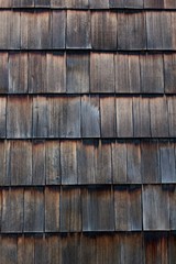 sun-bleached cedar siding shakes (vertical)