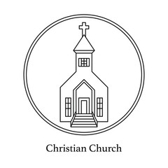 Christian Church Symbol icon Design Vector Illustration.