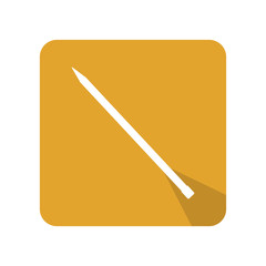 Flat pen icon vector illustration with color background