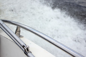 Stainless steel furniture bracket mounting frame of boat awning tent and railing to the Board...