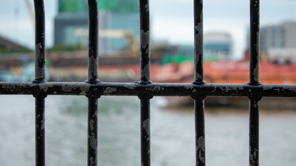 River fence, balustrade, jail