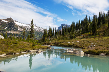 Mountains lake