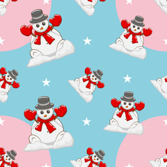 snowman vector pattern graphic design