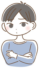 喜ぶ男の子　イラスト