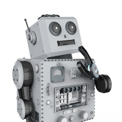 Robot tin toy thinking