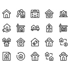 Real Estate Line Icon Set - 1
