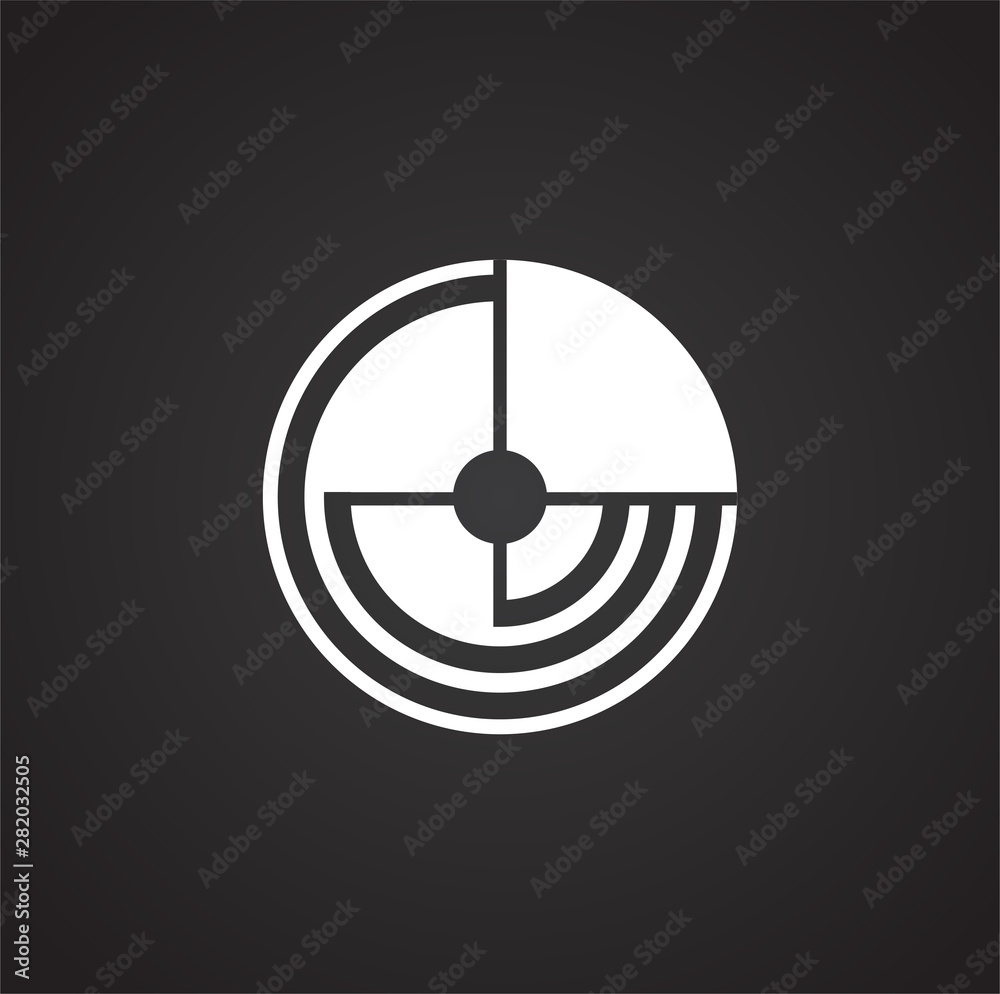 Poster infographics related icon on background for graphic and web design. simple illustration. internet co