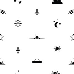 Obraz premium sky seamless pattern background icon.